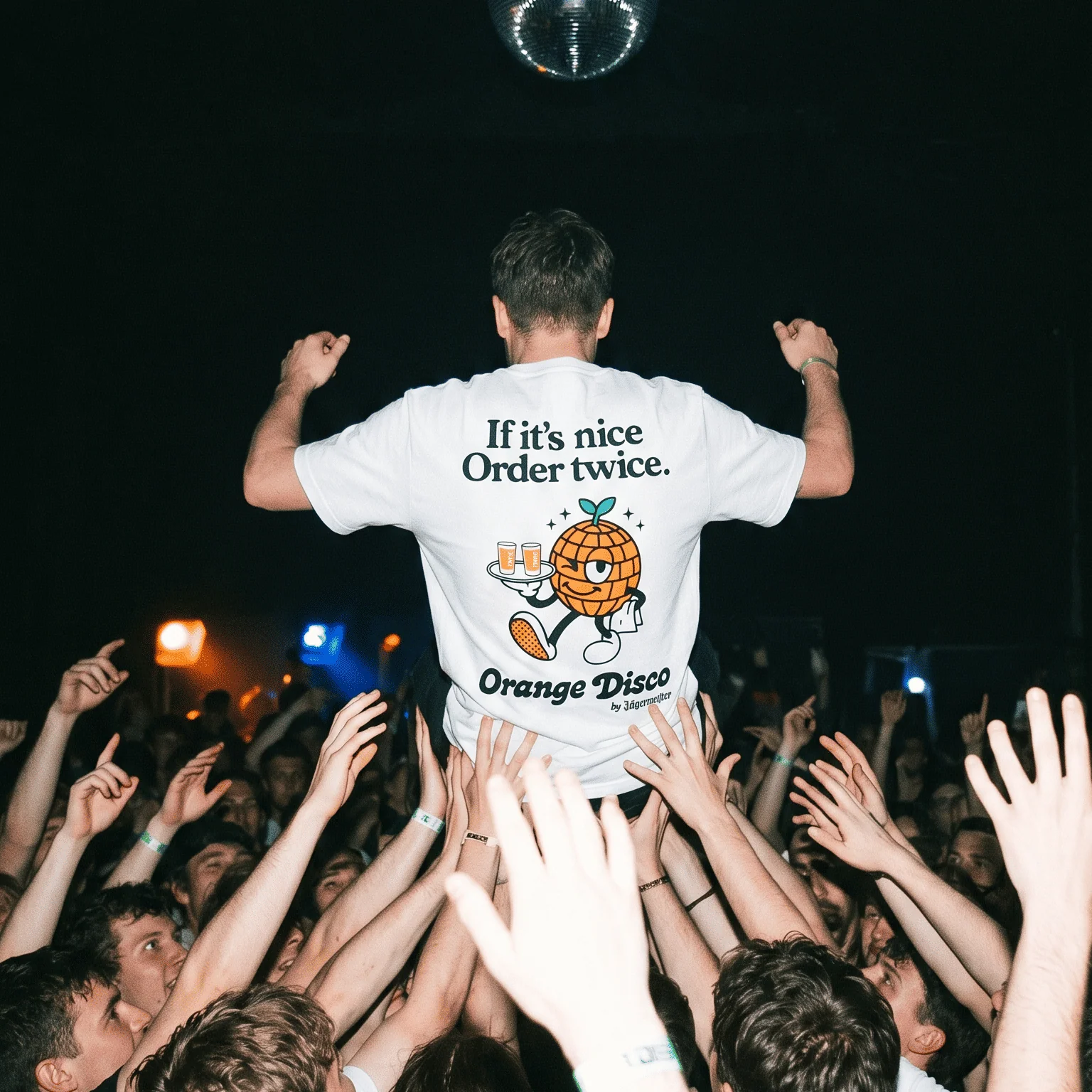 Jägermeister Orange Disco T-shirt - Image 3